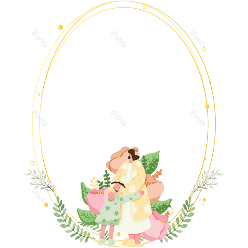 边框图片,母亲节元素,唯美边框PNG,鲜花免抠素材
